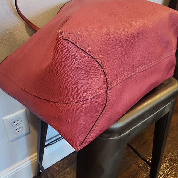 Coach Reversible City Tote Pink Brown Canvas PVC With Coach Signature Style - Picture 8 of 13